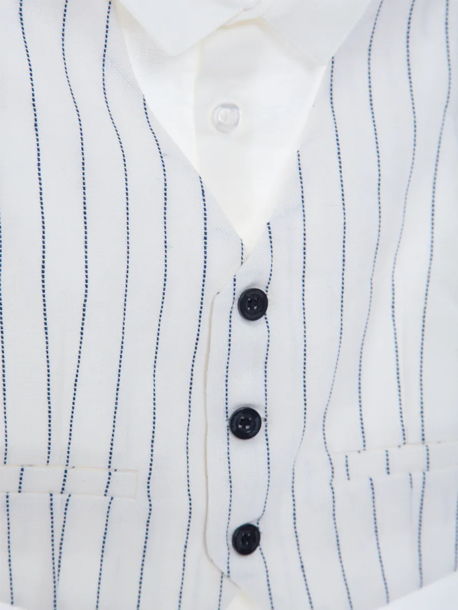 PATACHOU 2 PIECE SETT - HVIT/MARINE