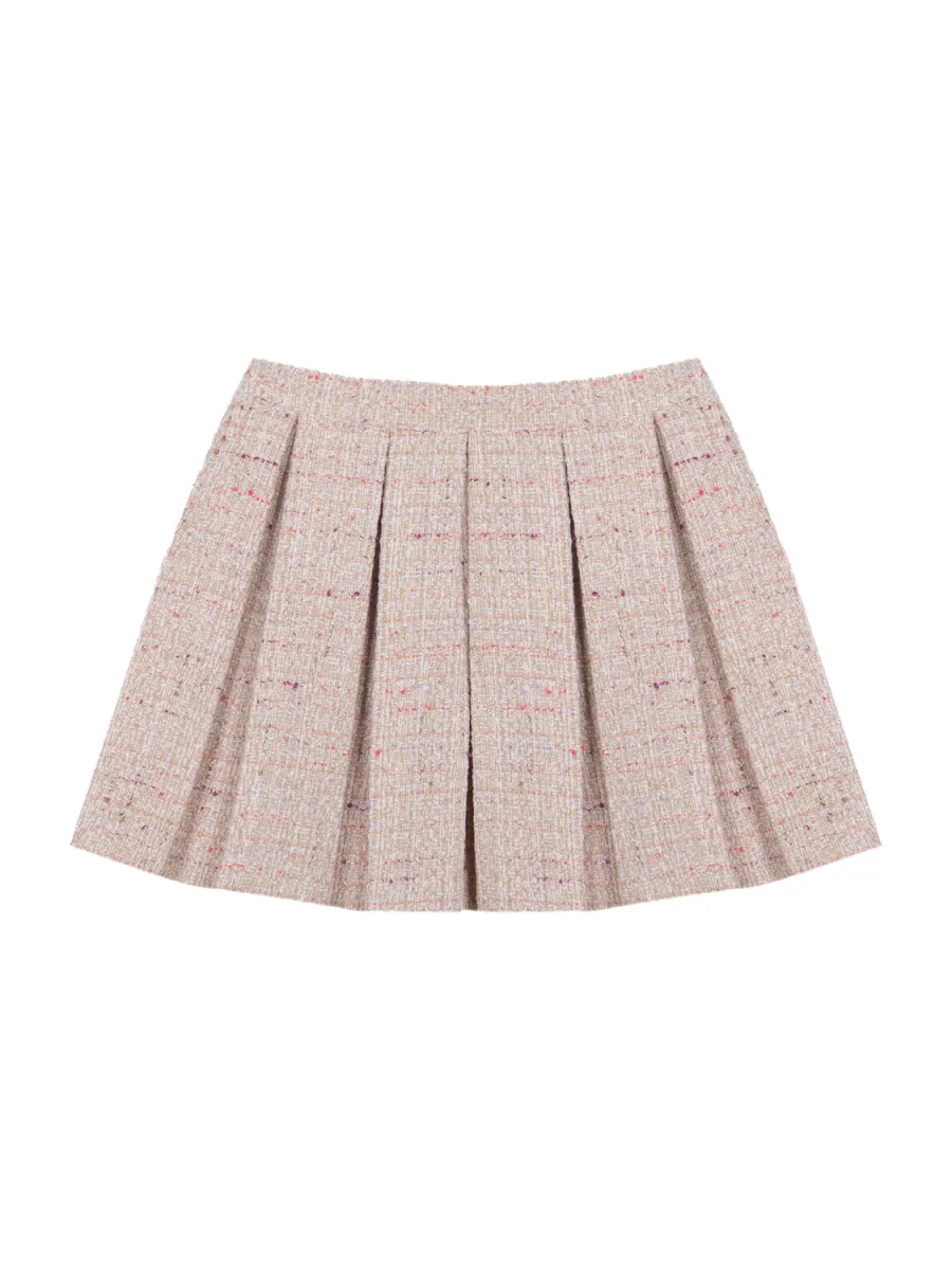 PATACHOU TWEED SKIRT - PALE PINK