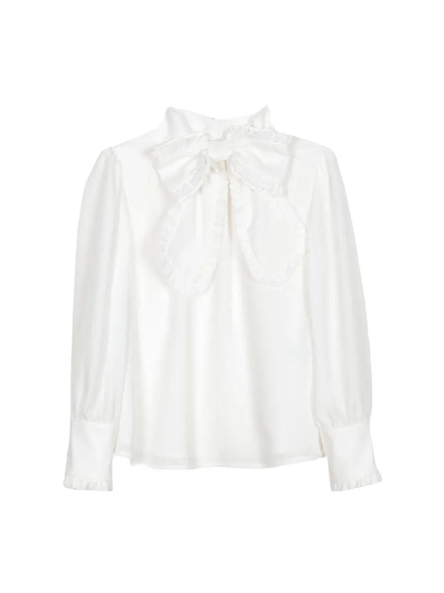 PATACHOU ECRU CHIFFON BLOUSE