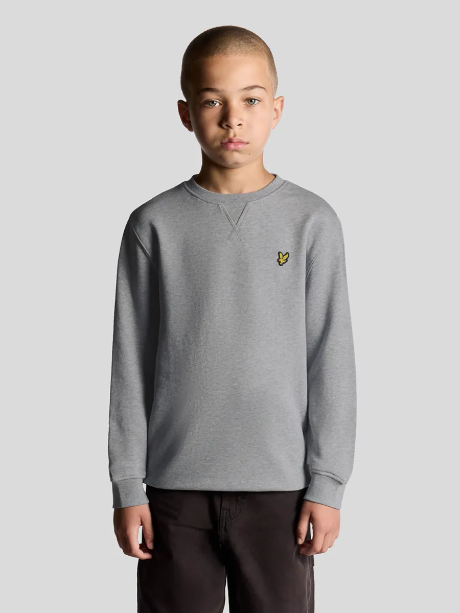 LYLE & SCOTT CREW NECK GENSER - LIGHT GREY MARL
