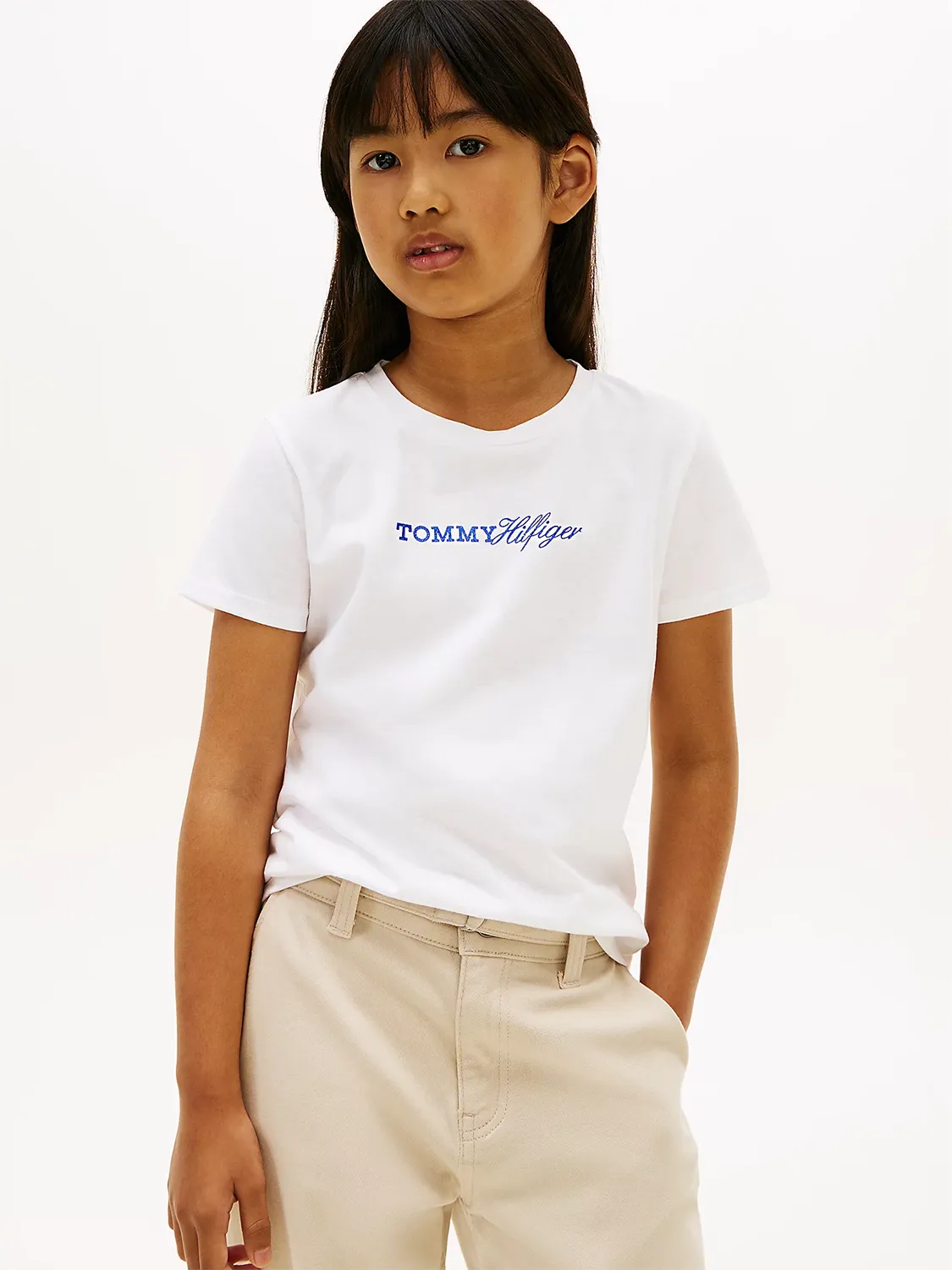TOMMY HILFIGER SCRIPT T-SKJORTE - WHITE