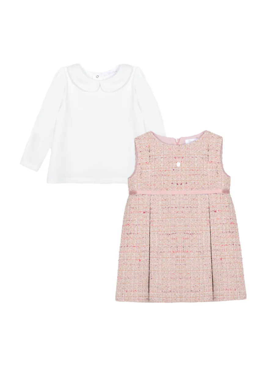 PATACHOU TWEED AND JERSEY SETT - PALE PINK