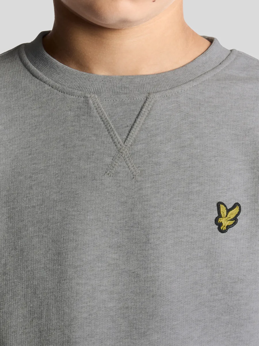 LYLE & SCOTT CREW NECK GENSER - LIGHT GREY MARL