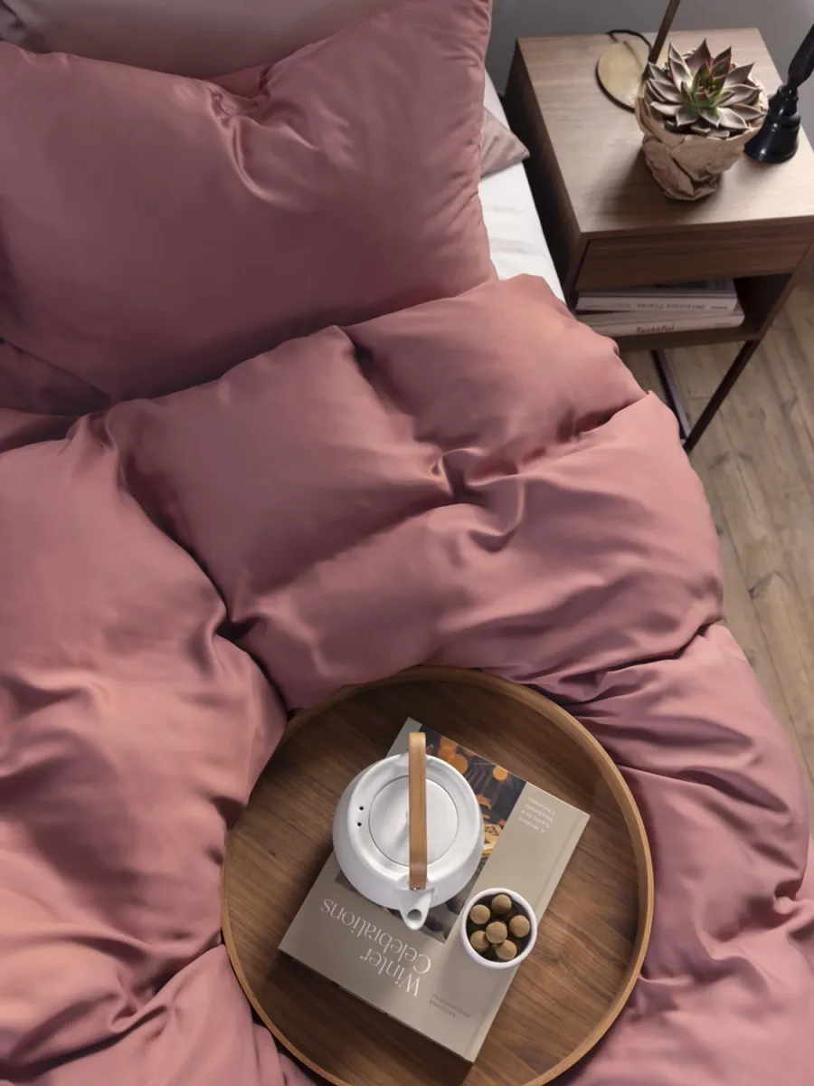 BORÅS COTTON BLISS SENGETØY - AUBERGINE