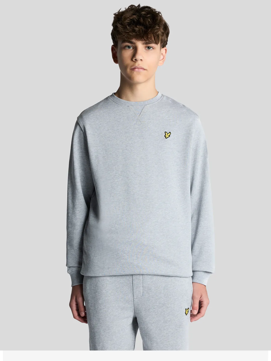 LYLE & SCOTT CREW NECK GENSER - LIGHT GREY MARL