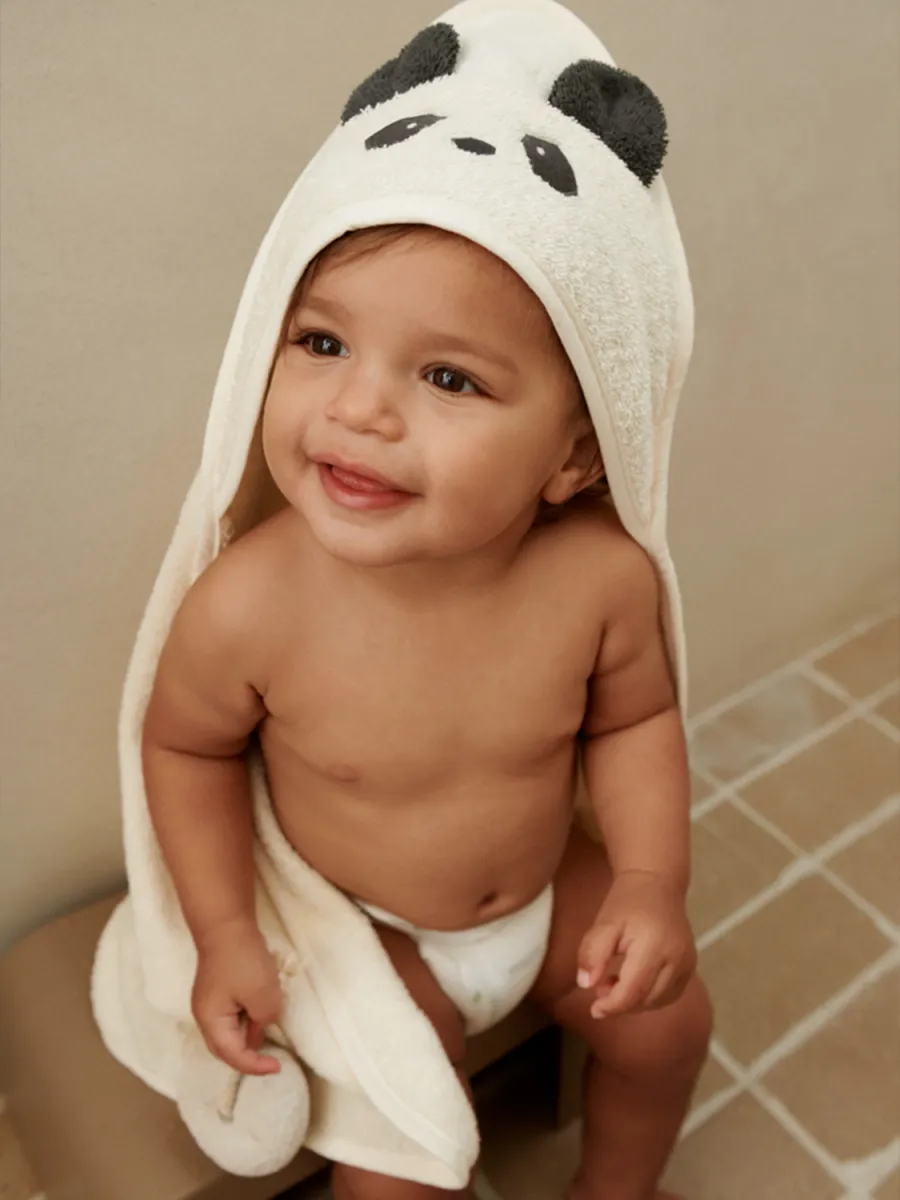 LIEWOOD ALBERT HETTEHÅNDKLE BABY - PANDA CREME DE LA CREME