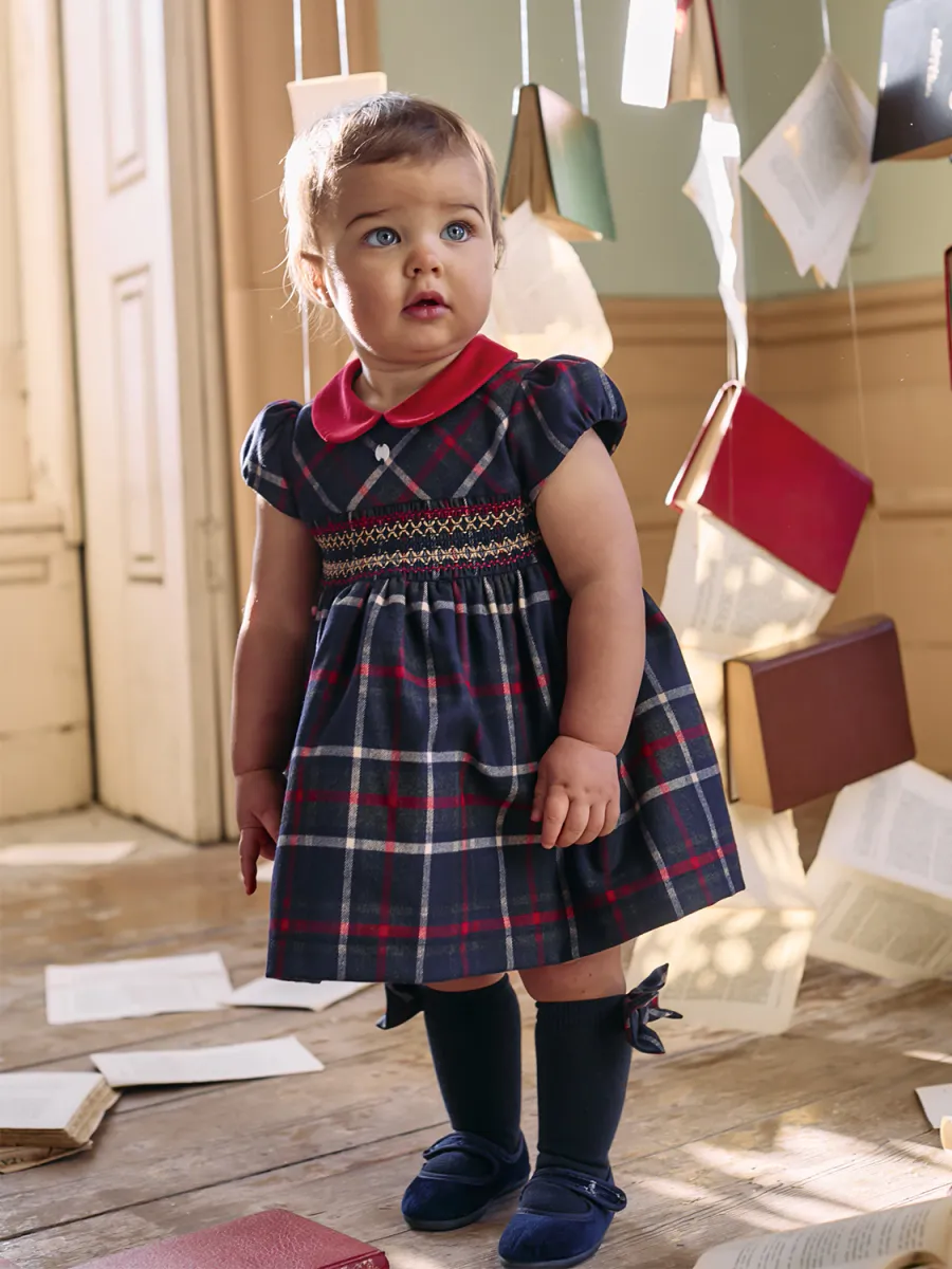 PATACHOU TARTAN FLANNEL DRESS